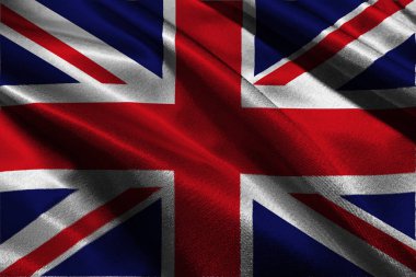 İngiltere bayrak 3d çizim sembolü. İngiltere