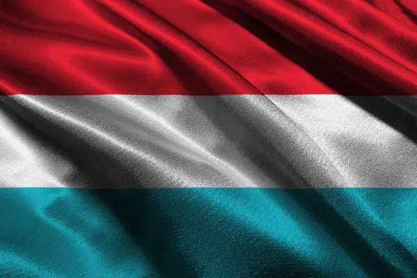 Simbol ilustrasi gambar 3D bendera nasional Luxemburg — Stok Foto