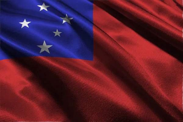 Bandera de Samoa, Estado Independiente de Samoa bandera símbolo de ilustración 3D —  Fotos de Stock