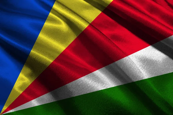 Seychellen nationale vlag 3d illustratie symbool — Stockfoto