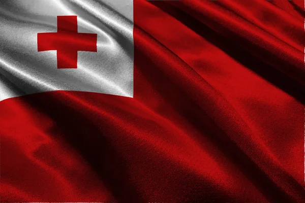 Flaga Tonga, Tonga flaga 3d ilustracji symbol — Zdjęcie stockowe