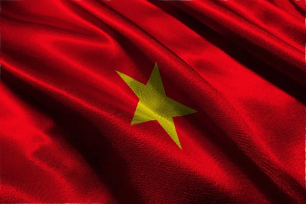 Flaga Wietnamu, Wietnam Flaga narodowa 3d ilustracji symbol. — Zdjęcie stockowe