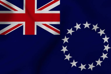 Cook Adaları ulusal bayrak 3d çizim simgesi      