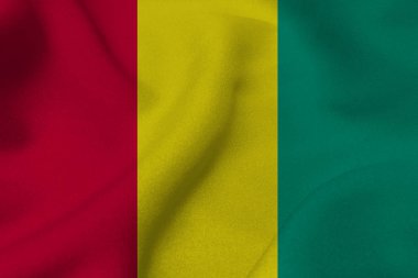 Gine ulusal bayrak 3d çizim simgesi.