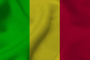 Mali ulusal bayrak 3d çizim sembolü. Mali bayrağı.