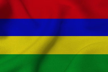 Mauritius ulusal bayrak 3d çizim simgesi.