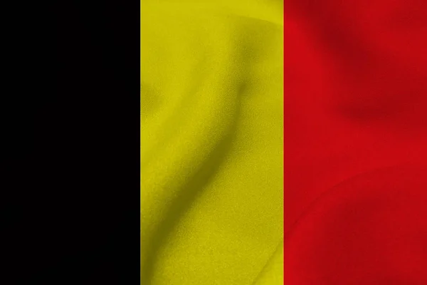 Belçika bayrağı 3d çizim sembolü, 3d — Stok fotoğraf