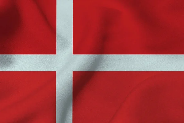 덴마크 국기 3d 그림 기호. — 스톡 사진
