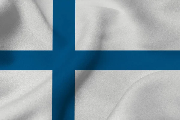 Finlandiya ulusal bayrak 3d çizim simgesi. — Stok fotoğraf