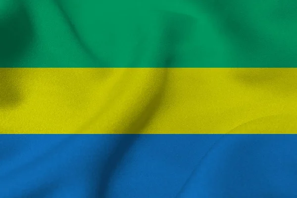 Gabão bandeira nacional símbolo ilustração 3D . — Fotografia de Stock
