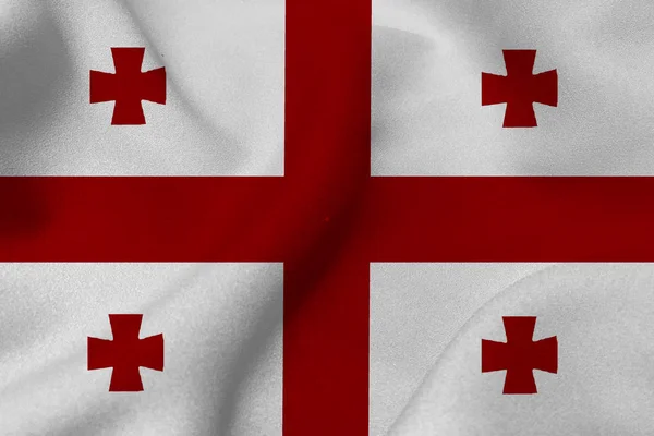 Georgien Nationalflagge 3D Illustration Symbol. — Stockfoto