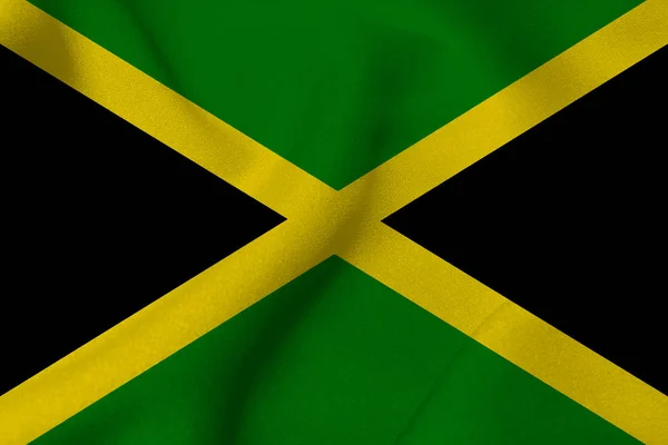 Символ трехмерной иллюстрации флага Ямайки . — стоковое фото