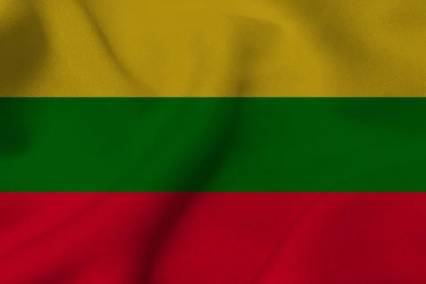 リトアニアの国旗、リトアニア国旗 3 d の図記号 — ストック写真