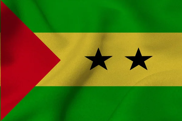 Символ 3D иллюстрации флага Сан-Томе и Принсипи — стоковое фото