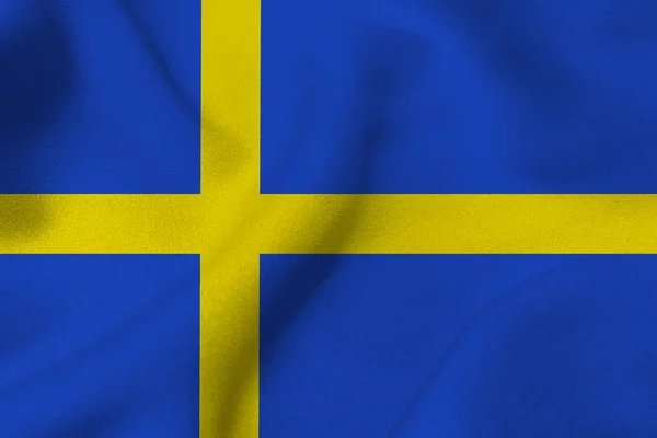 Sweden national flag 3D illustration symbol. Sweden flag