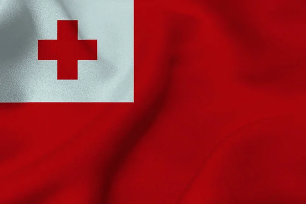 Flaga Tonga, Tonga flaga 3d ilustracji symbol — Zdjęcie stockowe
