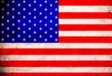 Amerikan bayrağı, ABD ulusal bayrak 3d çizim simgesi. 