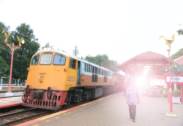 Hua hin public railway station of thThailand, Landmark of Hua hin-thThailand — стоковое фото