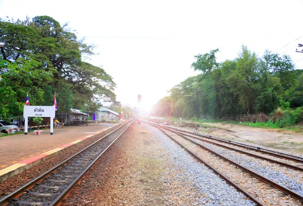 Stasiun kereta api umum di thailand, Landmark dari Hua hin-thailand — Stok Foto