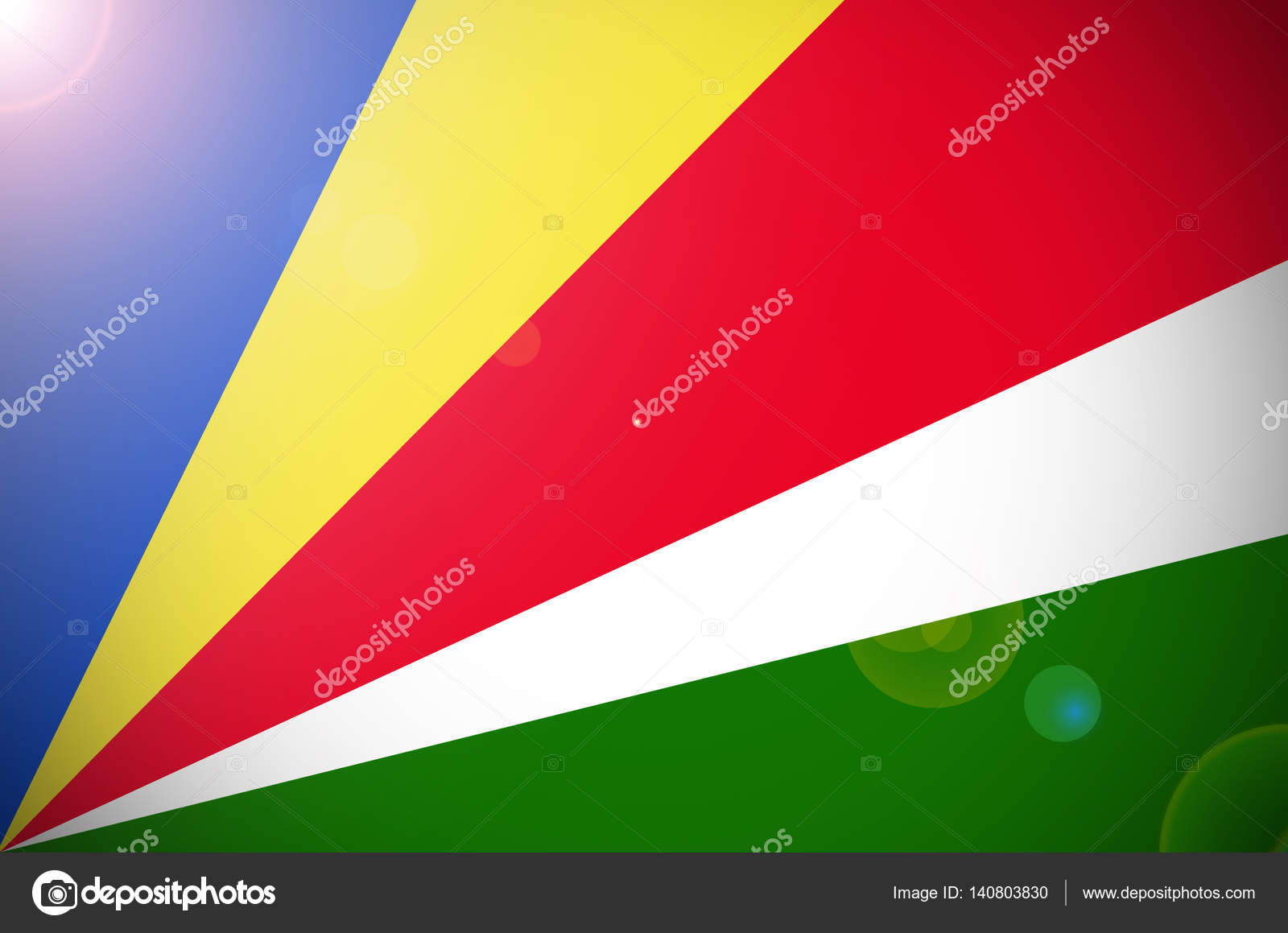 Seychelles flag ,Seychelles national flag 3D illustration symbol