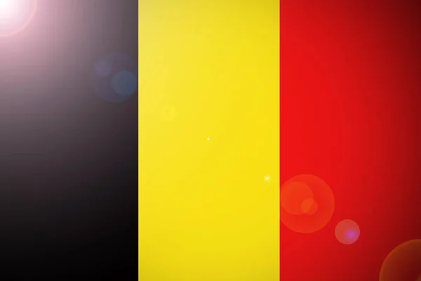 Belgium flag 3D illustration symbol , 3D — Stock Photo, Image