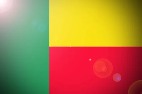 Benin zászló, Benin zászlaja 3D-s illusztráció szimbólum. — Stock Fotó