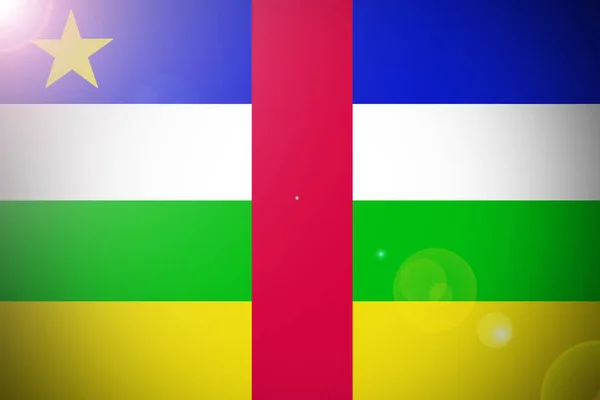 Прапор Центральноафриканської Республіки 3d символ ілюстрація. — стокове фото