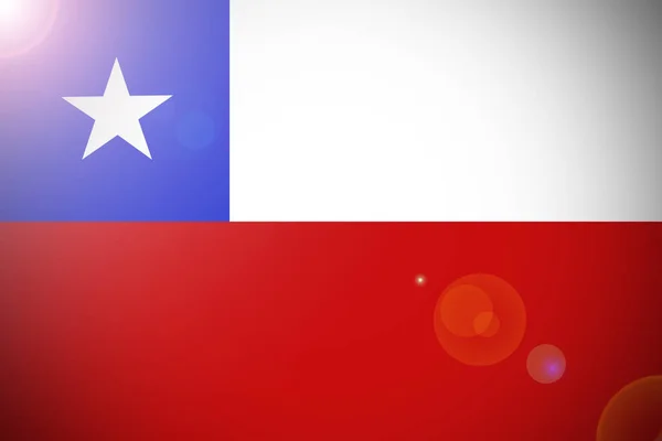 Bandera de Chile, Bandera nacional de Chile Símbolo de ilustración 3D . — Foto de Stock