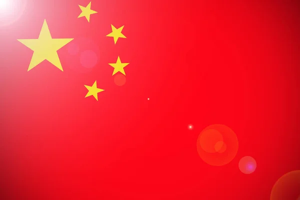 Flaga Chin, symbol 3d Chiny narodowej flagi 3d ilustracja. — Zdjęcie stockowe