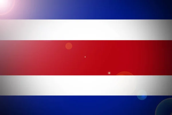 Costa Rica vlag 3d illustratie symbool. Vlag van Costa — Stockfoto