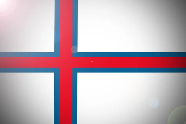 Faroe Adaları islnads bayrak 3d çizim sembolü. 3D Faroe islnads bayrak — Stok fotoğraf
