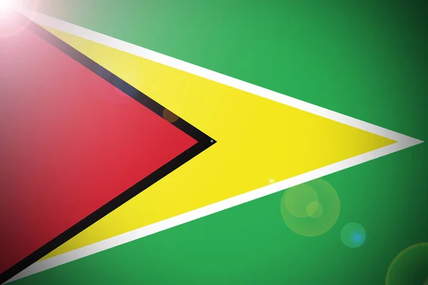 De vlag van Guyana, de Coöperatieve Republiek Guyana nationale vlag 3d illustratie symbool. — Stockfoto