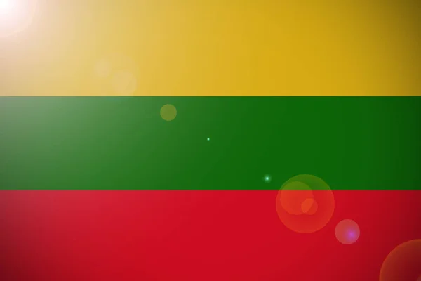 Флаг Литвы, символ трехмерной иллюстрации национального флага Литвы — стоковое фото