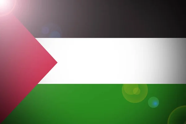 Bandiera Palestina, Bandiera nazionale Palestina 3D simbolo illustrazione — Foto Stock