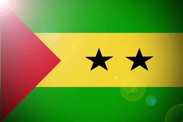 Sao Tome och Principe 3d illustration flaggsymbol — Stockfoto