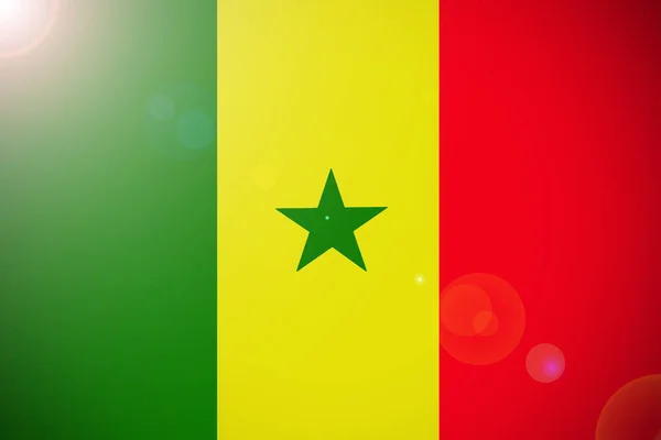 Senegal Nationalflagge 3D Illustration Symbol. senegalesische Flagge — Stockfoto