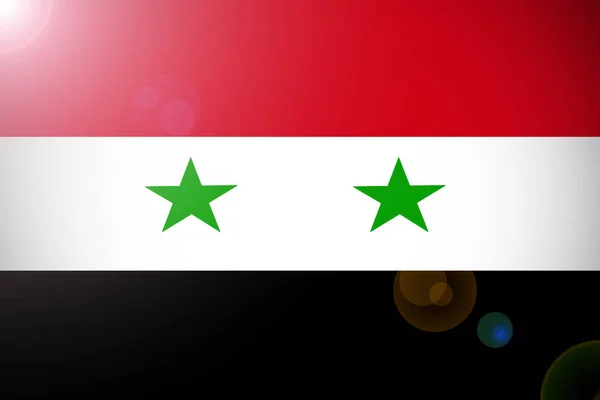 Bandera de Siria, bandera nacional de Siria 3D símbolo de la ilustración 3D — Foto de Stock