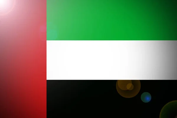 Birleşik Arap Emirlikleri bayrağı 3d illüstrasyon simge, BAE ulus bayrak 3d çizim simgesi — Stok fotoğraf