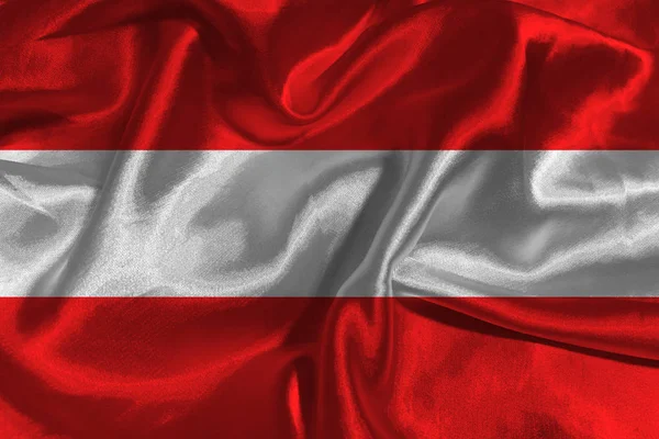 Bandera de Austria, bandera nacional de Austria símbolo de ilustración 3D . —  Fotos de Stock