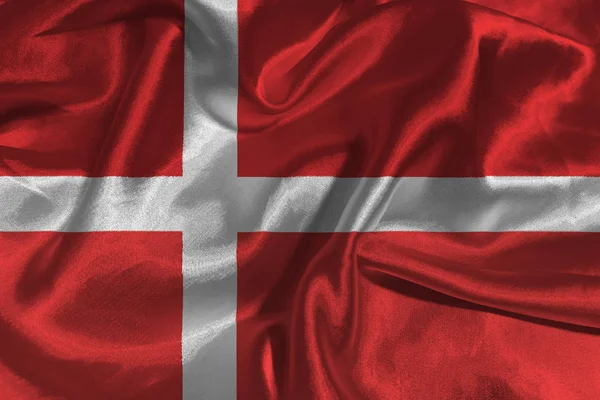 Drapeau du Danemark, drapeau national du Danemark Illustration 3D symbole . — Photo