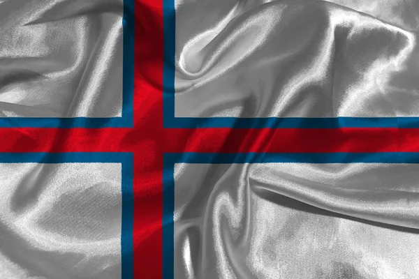 Símbolo de ilustração 3D Faroe islnads flag. Bandeira das ilhotas de Faroé 3D — Fotografia de Stock