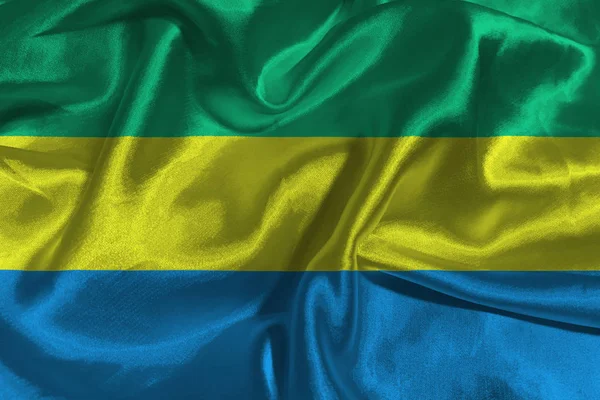 Vlajka Gabonu, Gabon státní vlajka 3d ilustrace symbol. — Stock fotografie