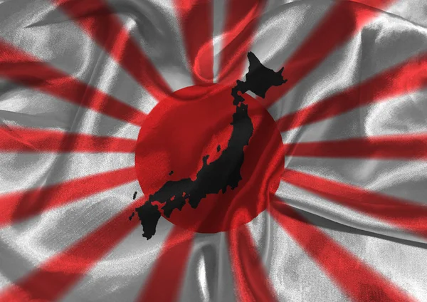 3d symbol ilustracja japonia flagi. — Zdjęcie stockowe