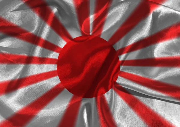 Japanische Flagge 3d Abbildung Symbol. — Stockfoto