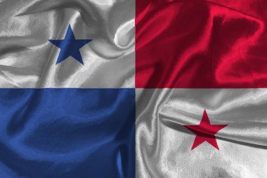  Panama bayrak 3d çizim sembolü. Panama bayrağı