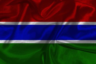 Gambiya ulusal bayrak 3d çizim simgesi.