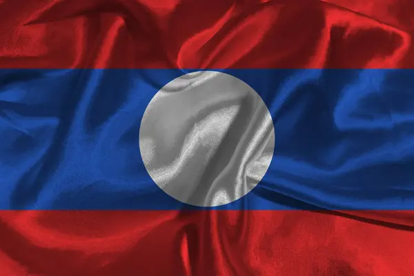 Bandeira do Laos, bandeira nacional do Laos Símbolo de ilustração 3D — Fotografia de Stock