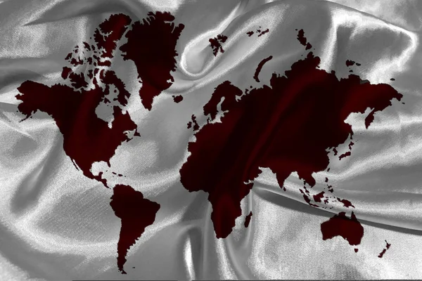 Weltkarte auf weißem Hintergrund, Erdkarte 3D-Abbildung Symbol — Stockfoto