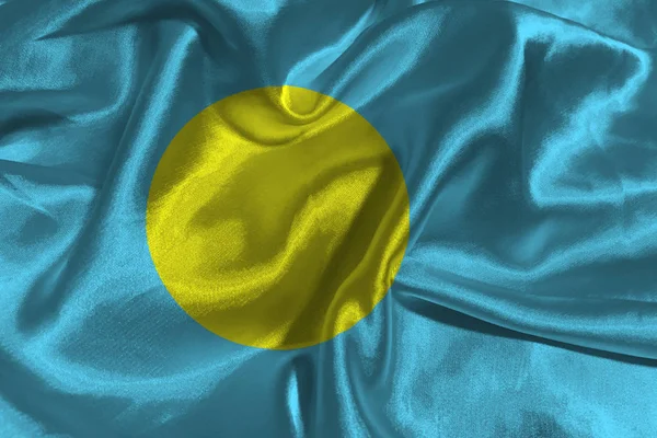 Vlag van Palau, Palau nationale vlag 3d illustratie symbool — Stockfoto