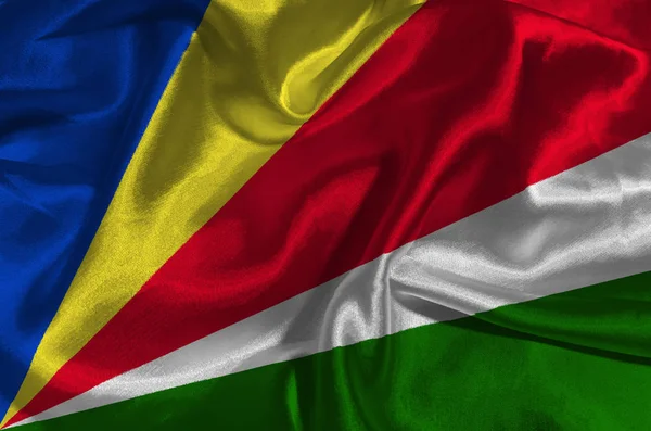 Vlag van de Seychellen, Seychellen nationale vlag 3d illustratie symbool — Stockfoto